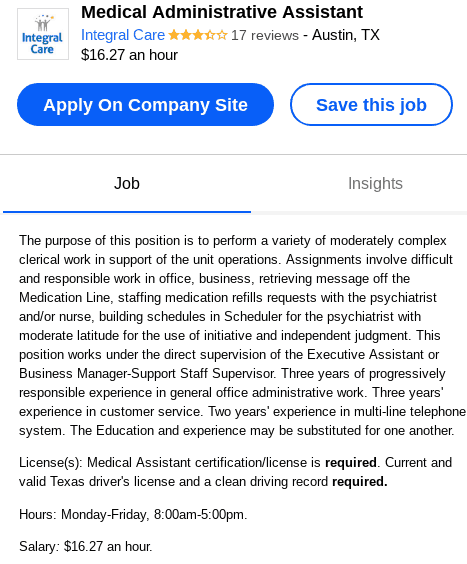 single copy assistant job description